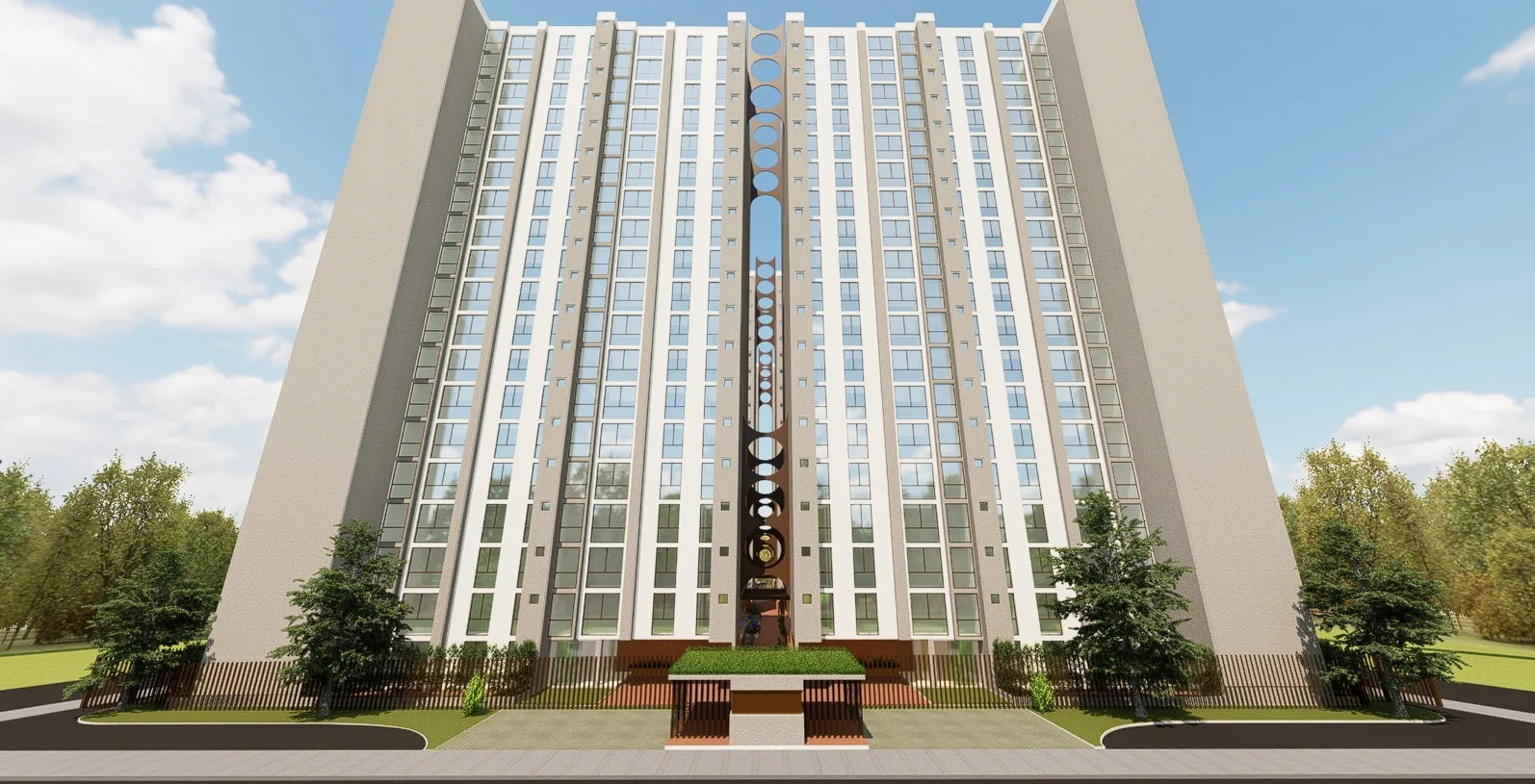 Perspectiva ilustrativa das torres residenciais do Terra dos Alves